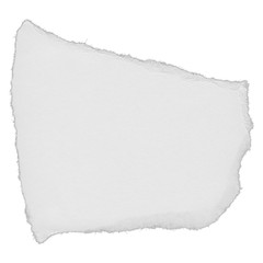 Torn White Paper Scrap Isolated on White Background - obrazy, fototapety, plakaty