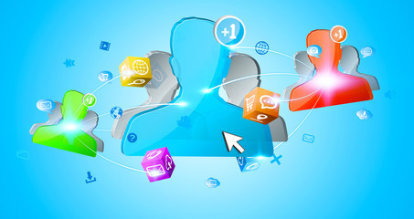 Colorful social network avatar