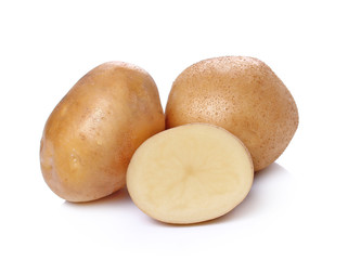Potatoes isolated on white background