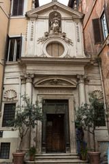 Fototapeta na wymiar The church of Santa Barbara in Rome, Italy.
