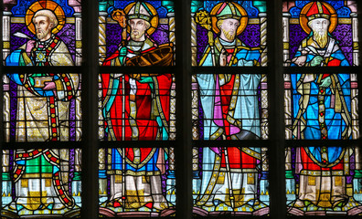 Stained Glass - Four Orthodox Church Fathers