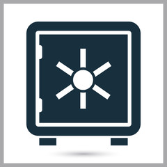 Safe icon on the background