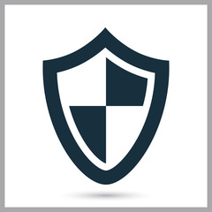 Shield icon on the background