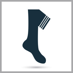 Football gaiter icon on the background