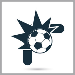 Obraz premium Beat in the gate icon on the background