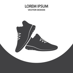 Sneakers icon on the background