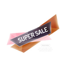 Vector geometric shape ad promo banner