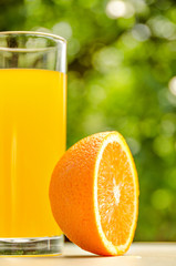 Fresh orange juice. Vitamins for health.