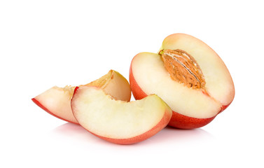 Nectarine fruit isolated on the white background