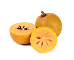 Sapodilla isolated on the white background
