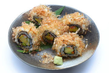  sushi isolated on white background