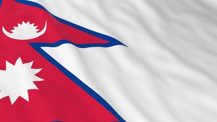 Nepalese Flag HD Background - Flag of Nepal 3D Illustration