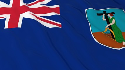 Fototapeta premium Montserratian Flag HD Background - Flag of Montserrat 3D Illustration