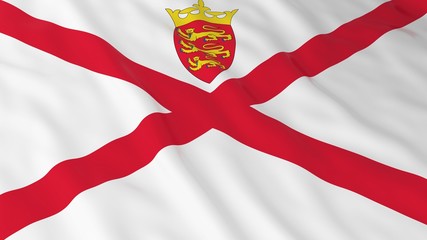 Channel Islands Flag HD Background - Flag of Jersey 3D Illustration