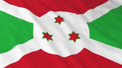 Burundian Flag HD Background - Flag of Burundi 3D Illustration