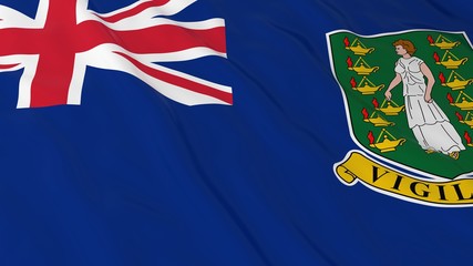 Fototapeta premium British Virgin Island Flag HD Background - Flag of the Virgin Islands 3D Illustration
