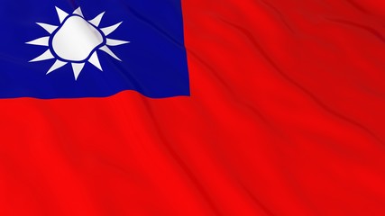 Taiwanese Flag HD Background - Flag of Taiwan 3D Illustration