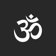 Om symbol simple icon on background