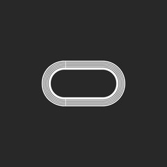 Playground track athletics track sign simple icon on background