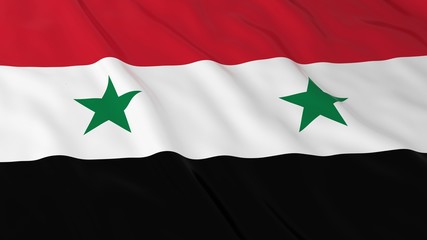 Syrian Flag HD Background - Flag of Syria 3D Illustration
