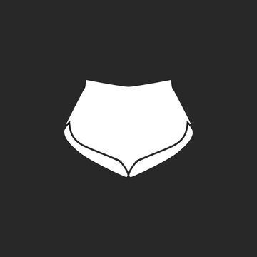 Running shorts sign simple icon on background