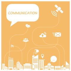 Bubble talk with Communcation background.Communication backgroun