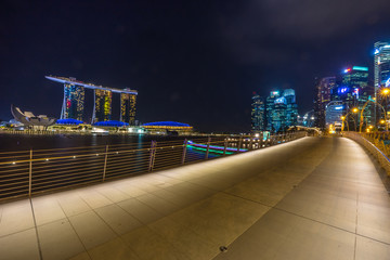 Singapore cityscape at night