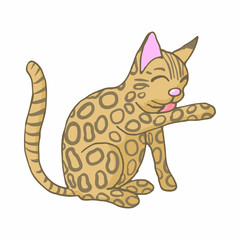 Cat icon, cartoon style