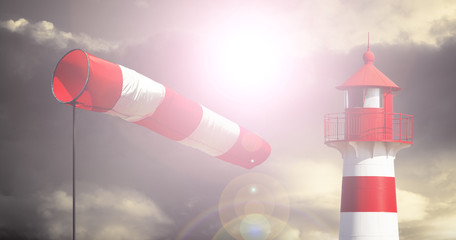 Windfahne bei Sturmwind