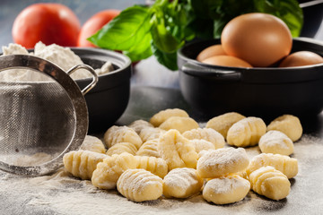 Uncooked homemade gnocchi
