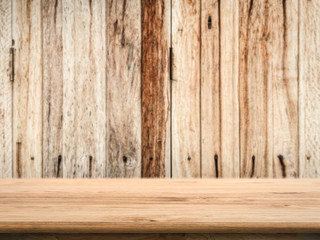 wooden counter top with grunge wood background
