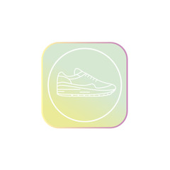 Sneakers flat pastel icon modern shoes yellow