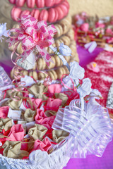Décorations de table dans le cadre d'une fête de première communion