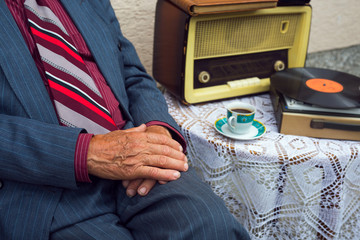 Old fashioned gramophone