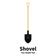 Vector illustration of a shovel