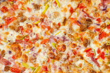 Pizza toppings background