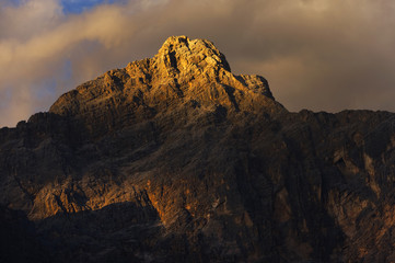 Fototapeta premium Alpine landscape in the Dolomites, Italy, Europe