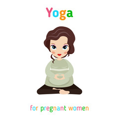 Pregnant woman practicing yoga