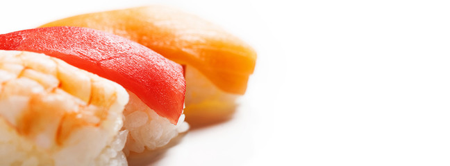 Nigiri Sushi Banner With Copy Space