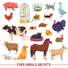 Farm Animals And Pets Set