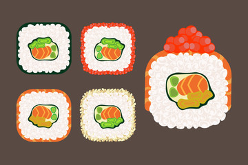 japanese roll sushi set