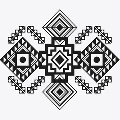 Tribal design. black and white abstract figure. vector graphic