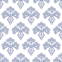 Vector floral seamless pattern