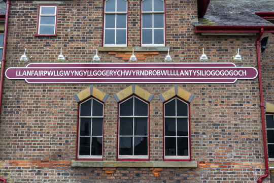 Llanfairpwllgwyngyll railway station sign.