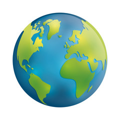 Planet icon. Earth sphere design. vector graphic