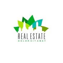 Logo template real estate, Clean, modern and elegant style design