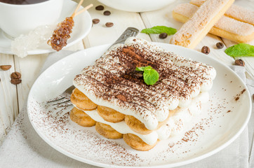 Traditional italian dessert tiramisu