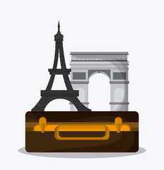 France design. eiffel tower landmark. vector graphic