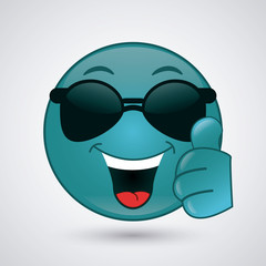 Face design. Cartoon icon. White background