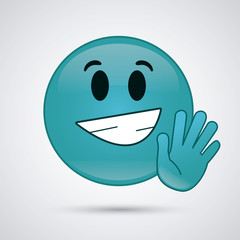 Fototapeta premium Face design. Cartoon icon. White background